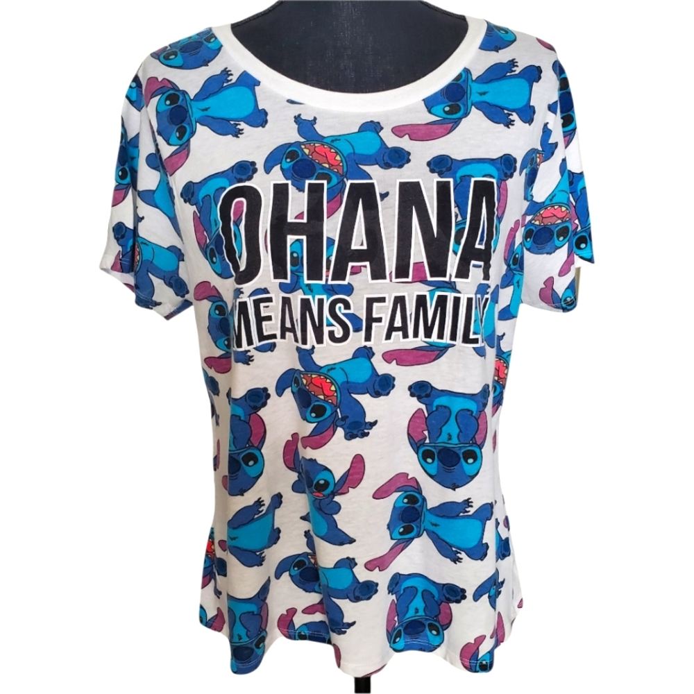 Disney Stitch Ohana Means Family short sleeve t-shirt